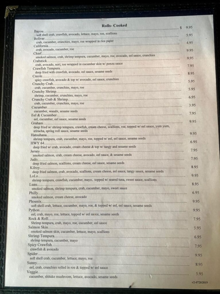 Hatsuhana Express Menu 2